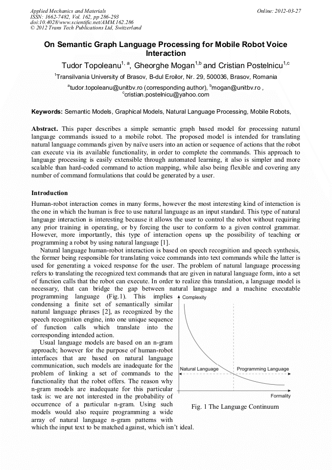 On Semantic Graph Language Processing for Mobile Robot Voice ...