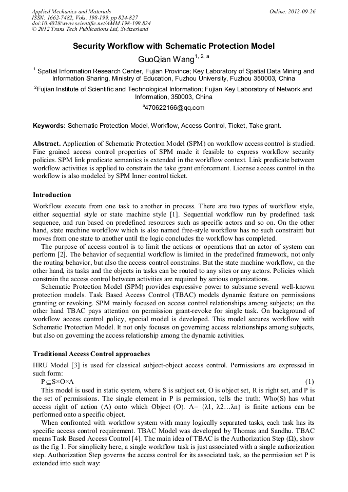 Security Workflow with Schematic Protection Model