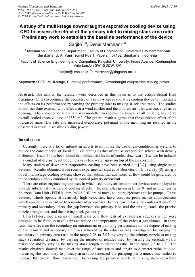 multi stage evaporative cooling
