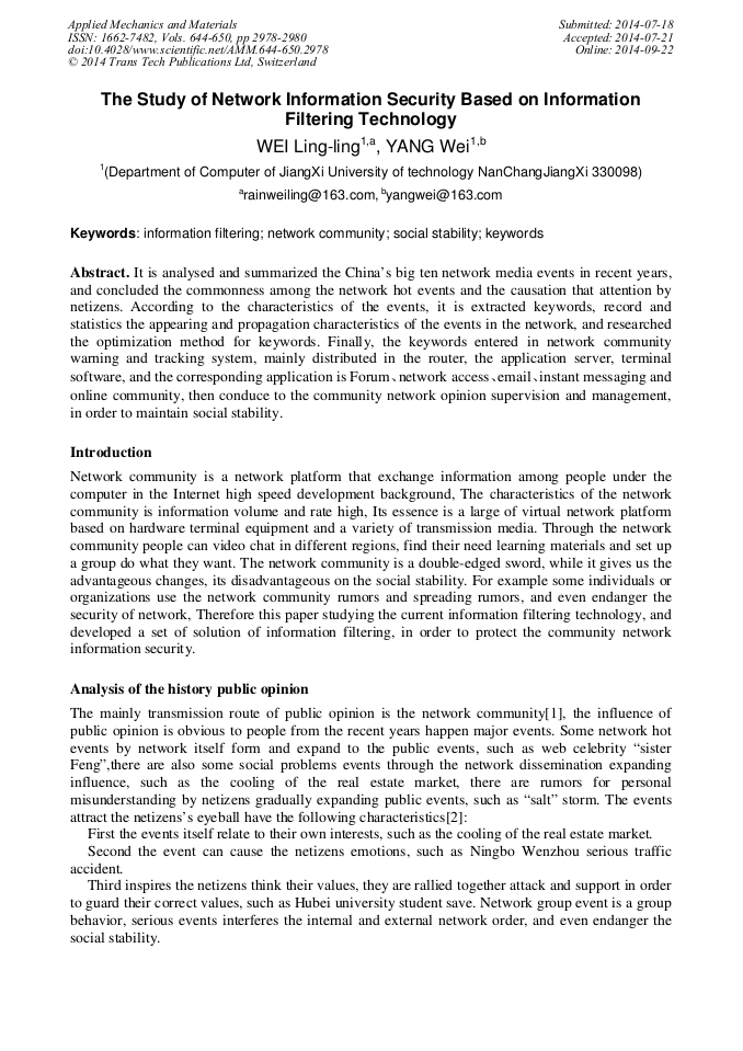 The Study of Network Information Security Based on Information