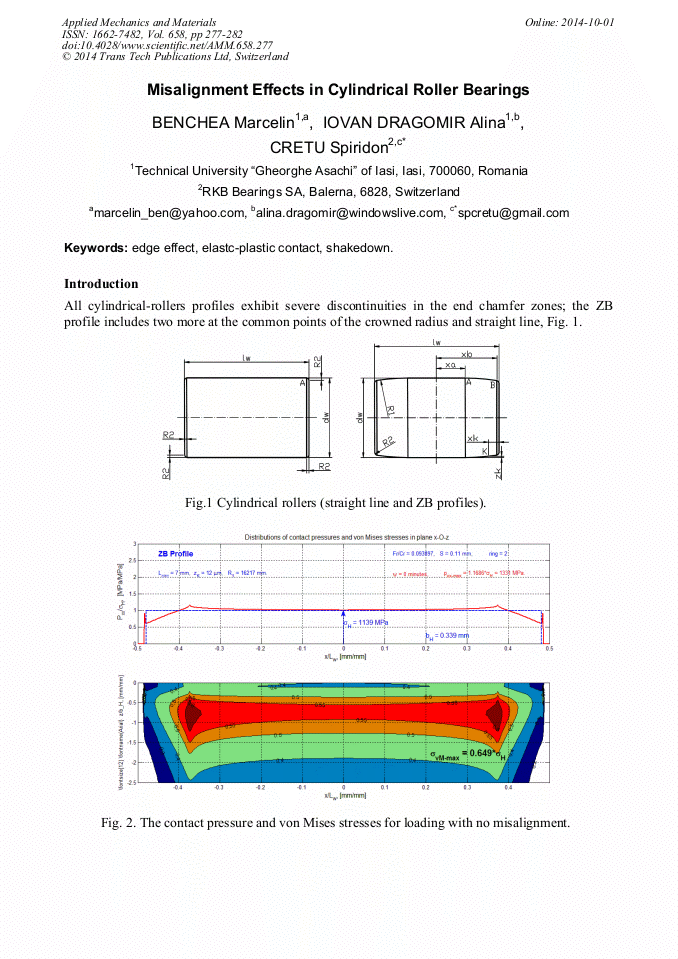 Misalignment Effects in Cylindrical Roller Bearings