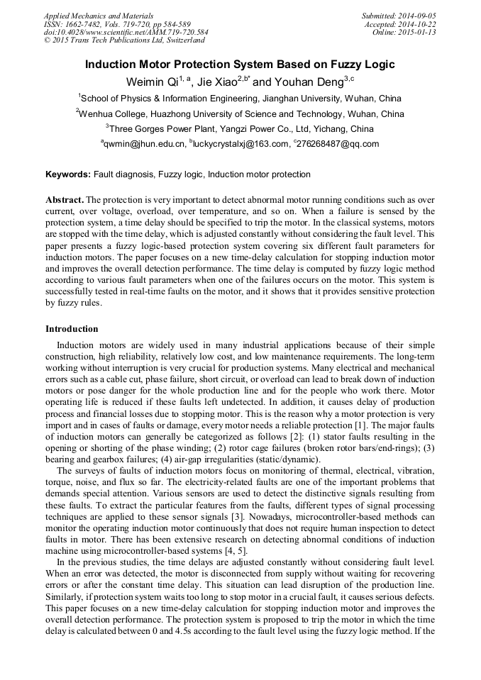 Fault detection and protection of induction motor using plc ppt picture