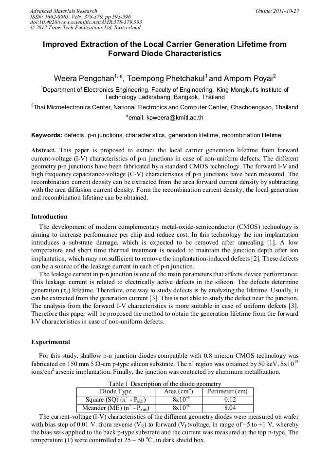Improved Extraction of the Local Carrier Generation Lifetime from
