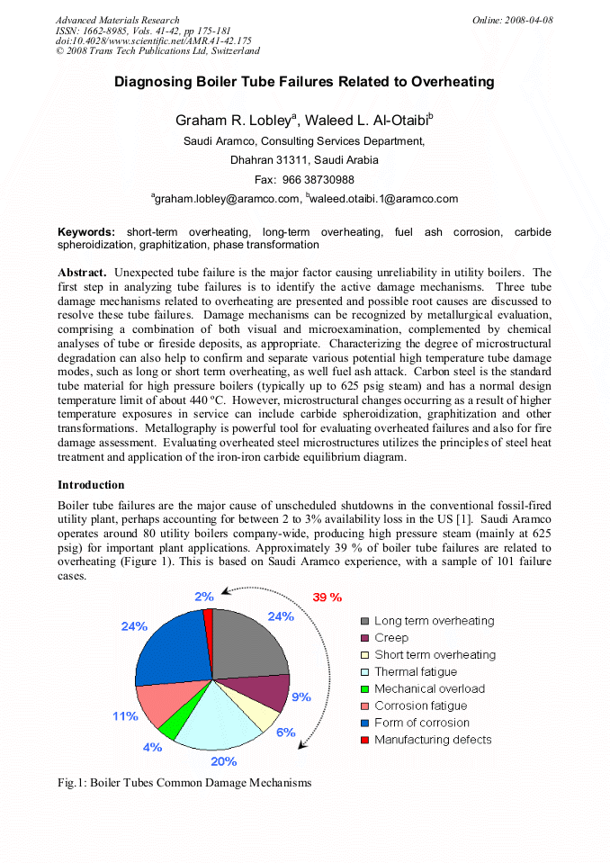 Diagnosing Boiler Tube Failures Related to Overheating