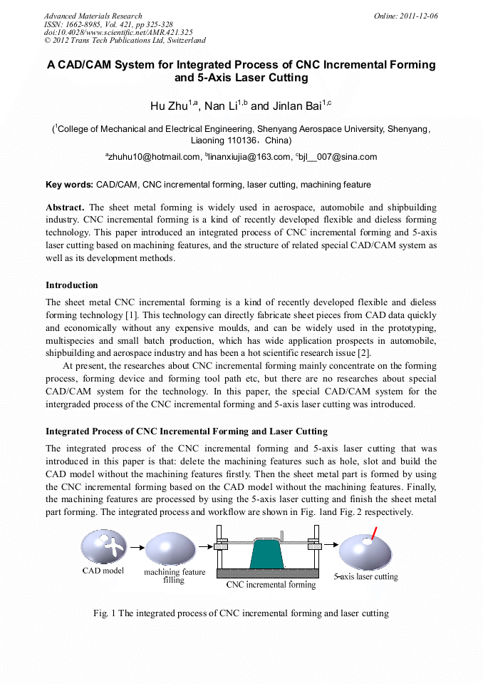 A CAD/CAM System for Integrated Process of CNC Incremental Forming and ...
