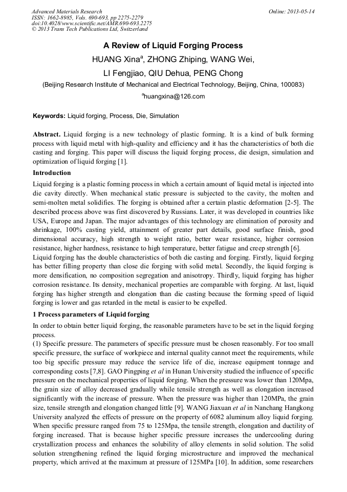 A Review of Liquid Process