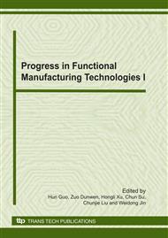 Progress in Functional Manufacturing Technologies I