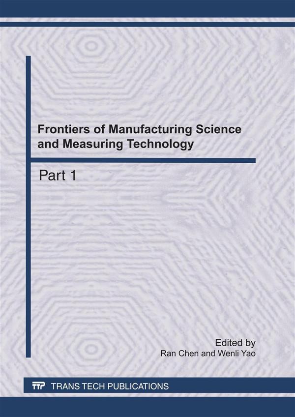 Frontiers of Manufacturing Science and Measuring Technology