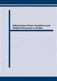 Diffusionless Phase Transitions and Related Structures in Oxides