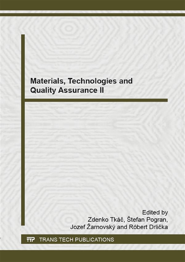 Materials, Technologies and Quality Assurance II
