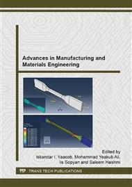 Advances in Manufacturing and Materials Engineering