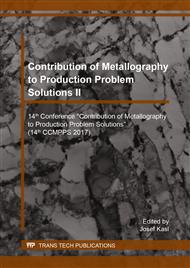 Contribution of Metallography to Production Problem Solutions II