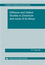 Diffusion and Defect Studies in Zirconium and some of its Alloys
