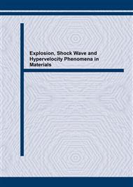 Explosion, Shock Wave and Hypervelocity Phenomena in Materials