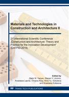 Materials and Technologies in Construction and Architecture II