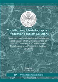 Contribution of Metallography to Production Problem Solutions (15th edition)