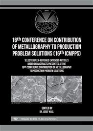 16th Conference on Contribution of Metallography to Production Problem Solutions (16th ICMPPS)