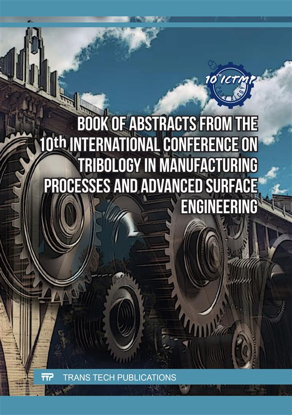 Book of Abstracts from the 10th International Conference on Tribology in Manufacturing Processes and Advanced Surface Engineering