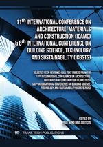 11th Int. Conf. on Architecture, Materials and Construction (ICAMC) & 6th Int. Conf. on Building Science, Technology and Sustainability (ICBSTS)