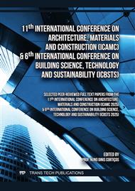 11th Int. Conf. on Architecture, Materials and Construction (ICAMC) & 6th Int. Conf. on Building Science, Technology and Sustainability (ICBSTS)