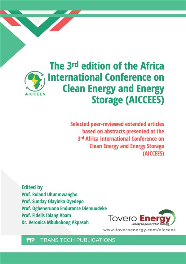 The 3rd edition of the Africa International Conference on Clean Energy and Energy Storage (AICCEES)