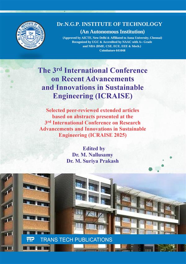 The 3rd International Conference on Recent Advancements and Innovations in Sustainable Engineering (ICRAISE)