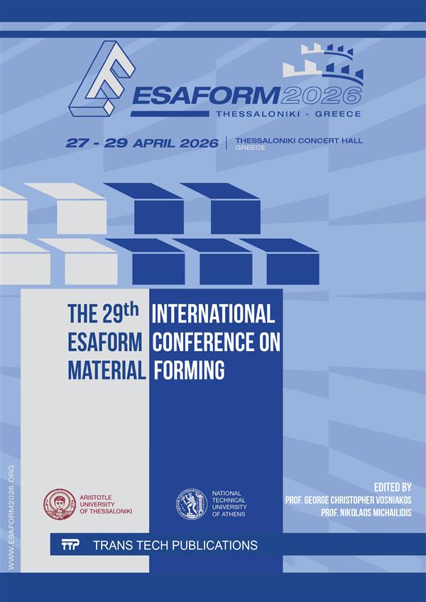 The 29th International ESAFORM Conference on Material Forming