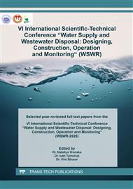 VI International Scientific-Technical Conference "Water Supply and Wastewater Disposal: Designing, Construction, Operation and Monitoring" (WSWR)