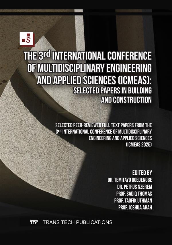 The 3rd International Conference of Multidisciplinary Engineering and Applied Sciences (ICMEAS): Selected papers in building and construction