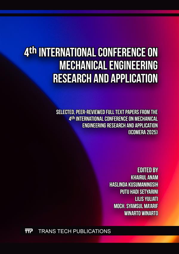 4th International Conference on Mechanical Engineering Research and Application