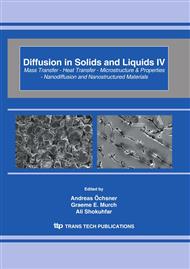 Diffusion in Solids and Liquids IV