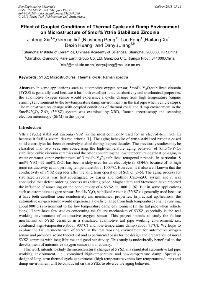 Effect of Coupled Conditions of Thermal Cycle and Dump Environment on