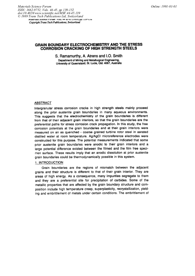 Galvanized Steel Stress Corrosion Cracking