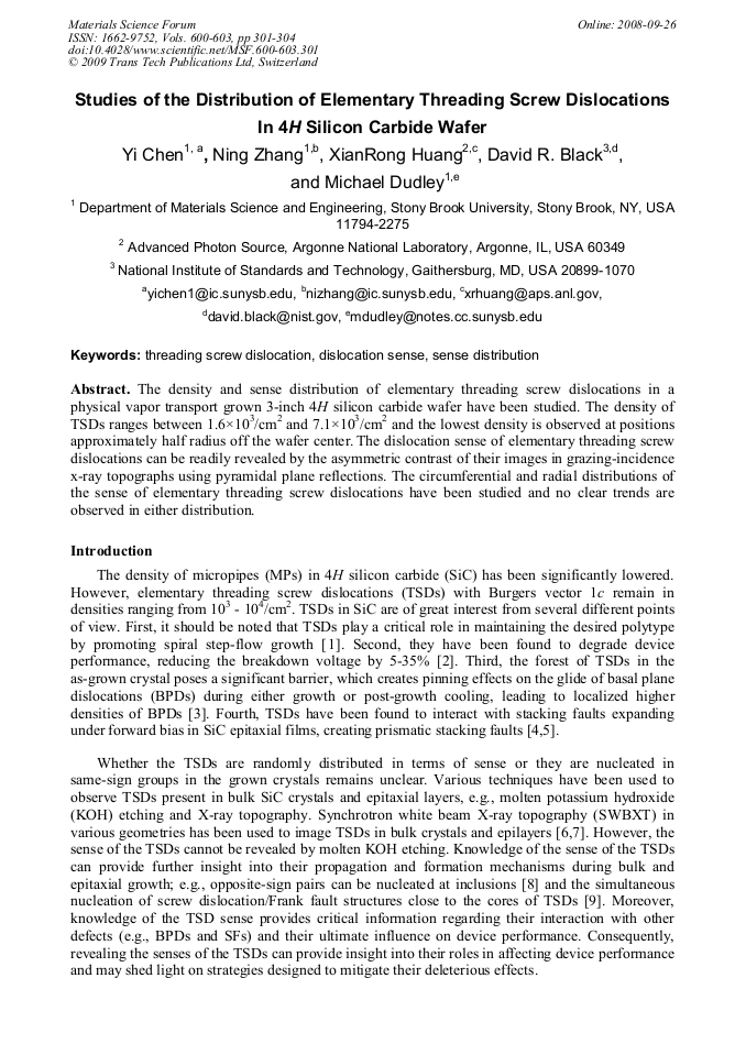 Studies of the Distribution of Elementary Threading Screw Dislocations