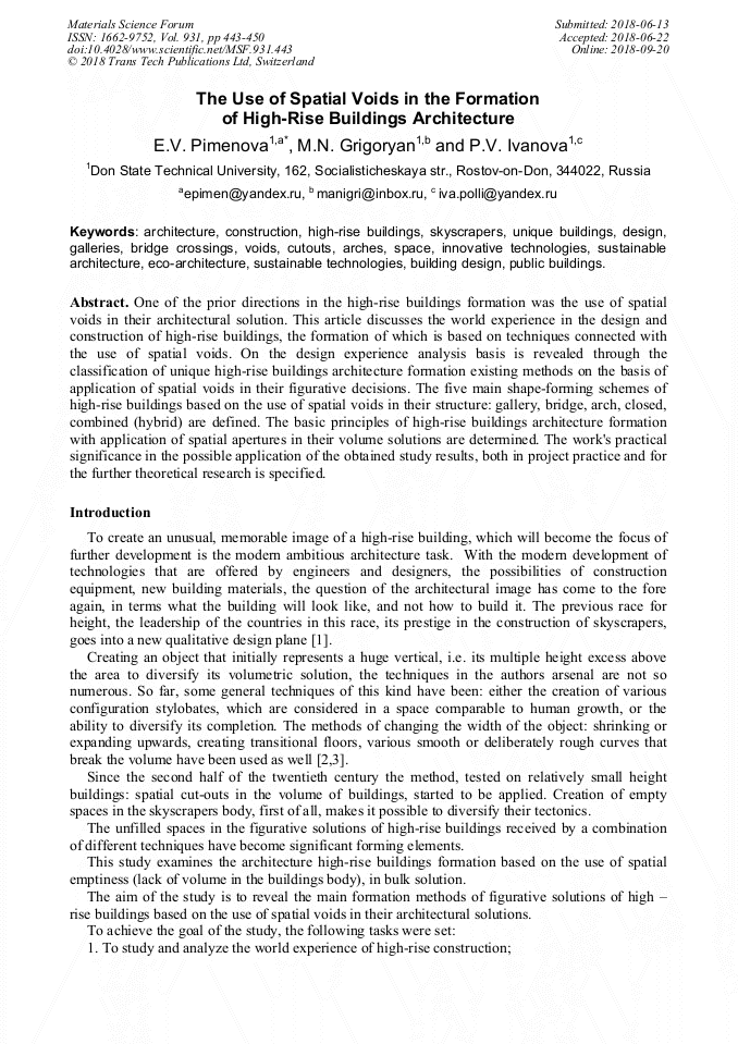 The Use of Spatial Voids in the Formation of High-Rise Buildings ...